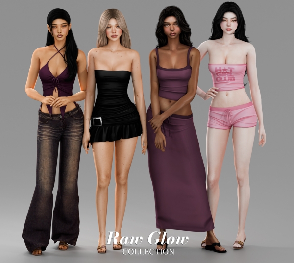 Mix Raw Glow Collection by unknown66irl - The Sims 4 Custom Content