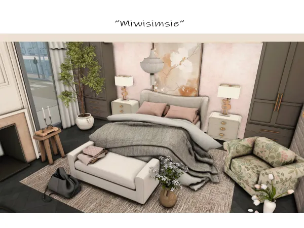Alpha Erella Bedroom by simsfinds - The Sims 4 Custom Content