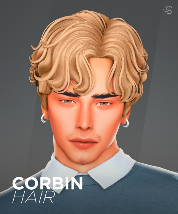 Maxis Match Corbin Hair by simsfinds - The Sims 4 Custom Content