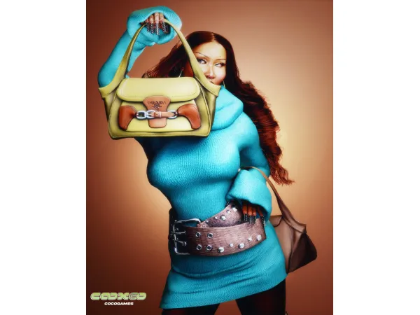 Alpha Country Shoulder Bag Accessory by cocogames - The Sims 4 Custom Content