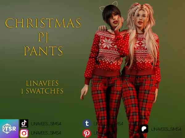 CHRISTMAS PJ PANTS by linavees