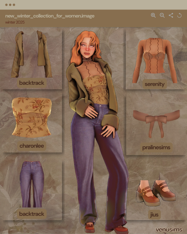 Mix winter lookbook 6 by simsfinds - The Sims 4 Custom Content