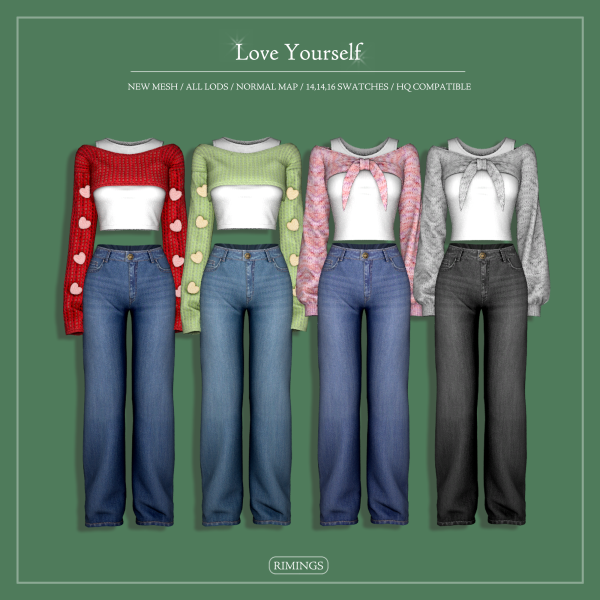 Alpha [RIMINGS] Love Yourself by simsfinds - The Sims 4 Custom Content