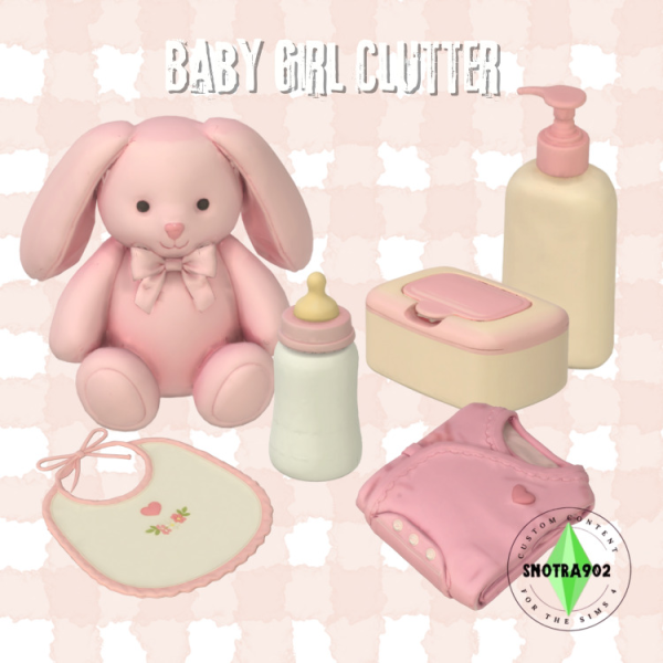 Maxis Match Baby Girl Clutter by simsfinds - The Sims 4 Custom Content