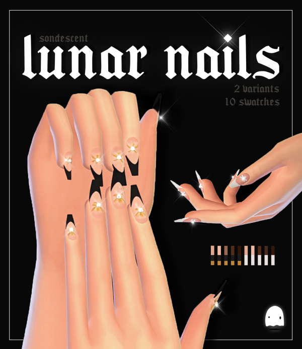 Maxis Match Lunar nails by simsfinds - The Sims 4 Custom Content