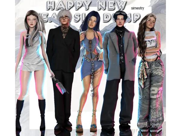 Alpha Happy New Year Sim Dump by simstry - The Sims 4 Custom Content