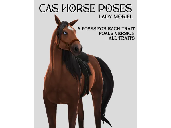 Mix CAS horse poses by moriel - The Sims 4 custom content