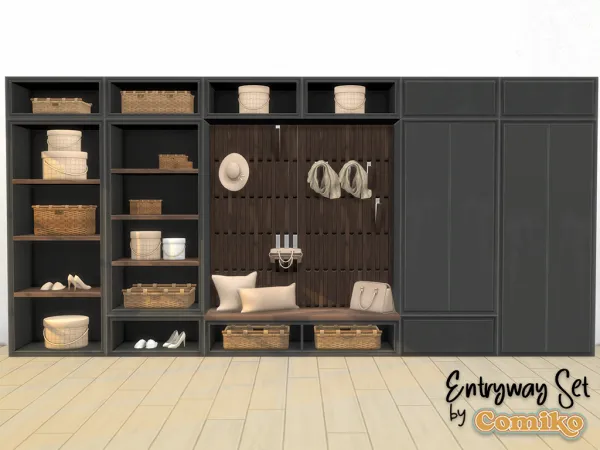 Maxis Match Entryway Set by comiko - The Sims 4 Custom Content