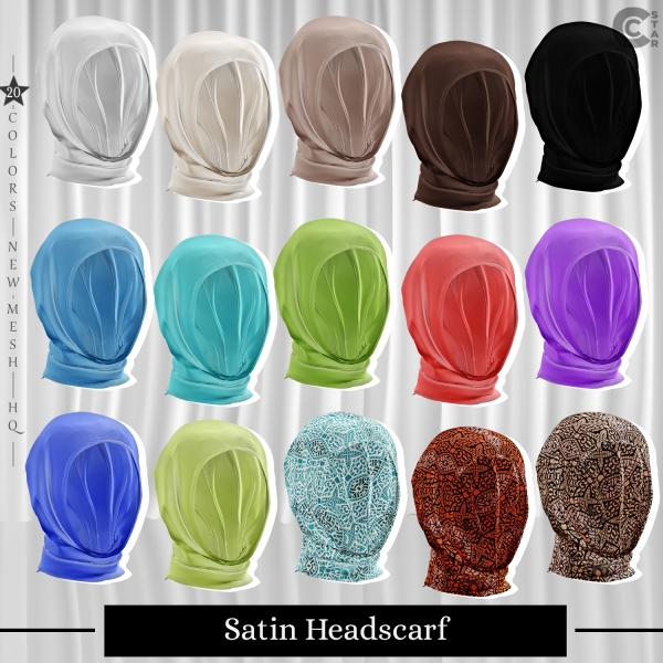 Alpha Satin Headscarf cool_content_star by cool_content_star - The Sims 4 custom content