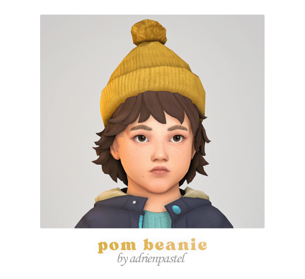 Maxis Match Rain Hat Pom Beanie by simsfinds - The Sims 4 Custom Content