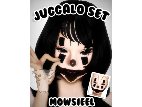 Maxis Match (MW) Juggalo Set by Mowsieel - The Sims 4 Custom Content