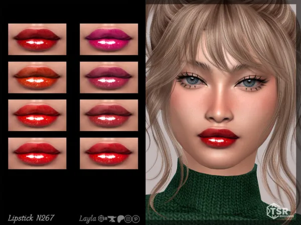 Alpha tsr Lipstick N267 by layla - The Sims 4 Custom Content
