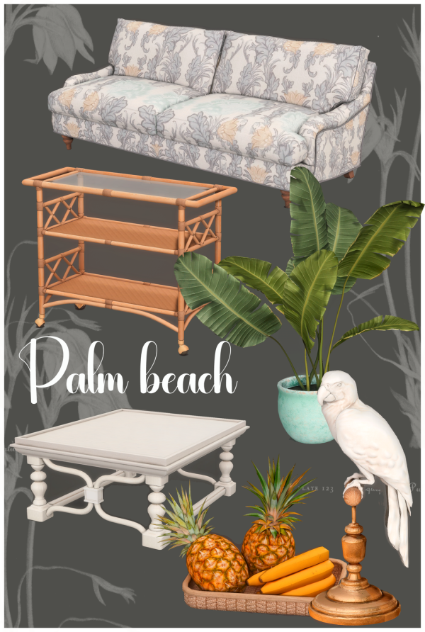 Alpha Palm beach by simsfinds - The Sims 4 Custom Content