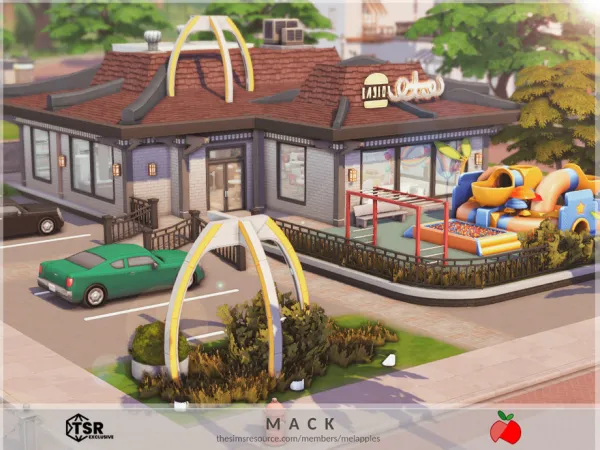 Maxis Match Mack restaurant by melapples - The Sims 4 Custom Content