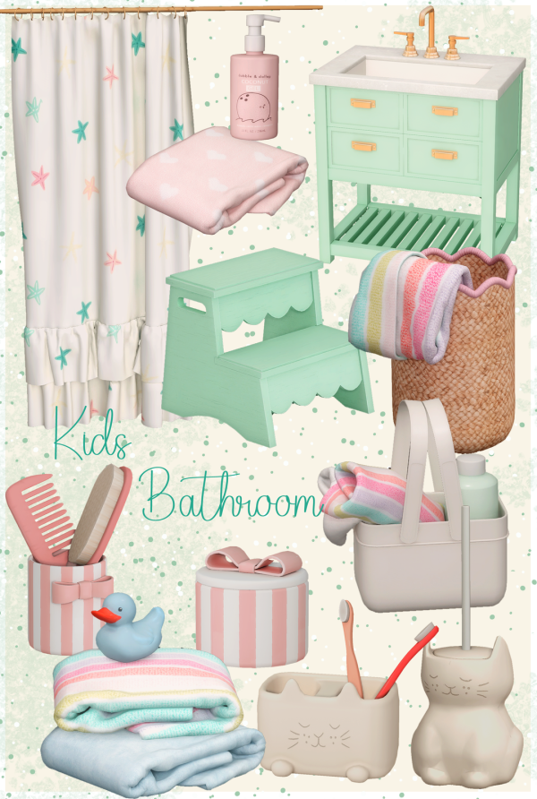Alpha Kids bathroom by simsfinds - The Sims 4 Custom Content