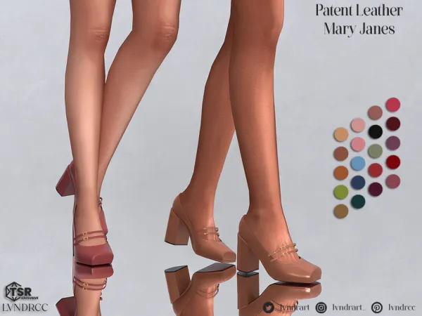 Alpha Patent leather Mary Janes by lvndrcc - The Sims 4 Custom Content