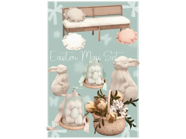 Alpha Easter mini set by pinkboxdesign - The Sims 4 Custom Content