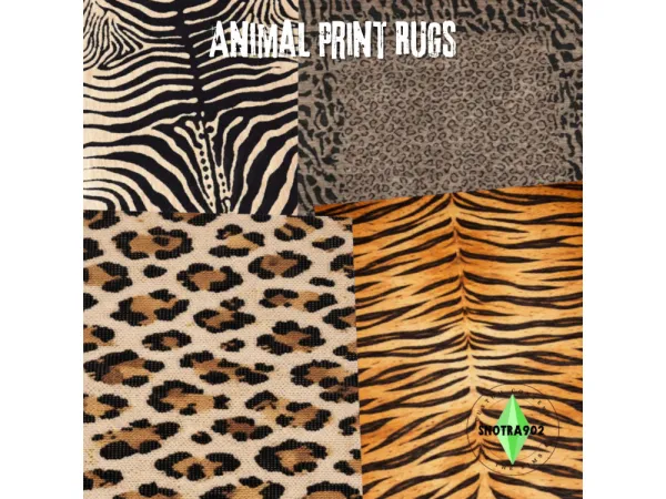 Mix Animal Print Rugs by Snotra902 - The Sims 4 Custom Content