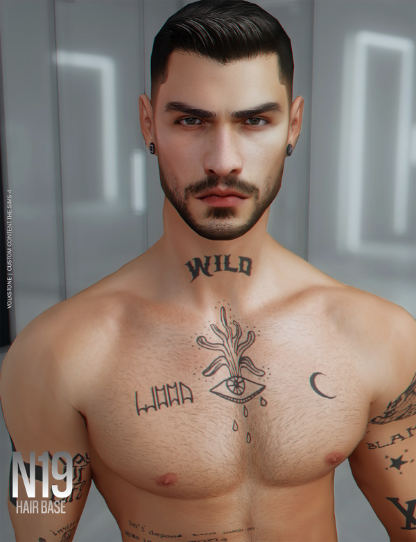 Alpha HAIR BASE N19 Pack Brown (FREE) by volkstonesims - The Sims 4 Custom Content