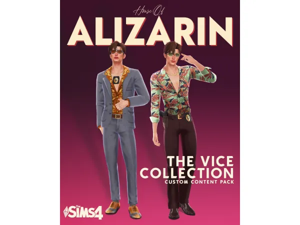 Maxis Match THE VICE COLLECTION by Alizarinn - The Sims 4 Custom Content