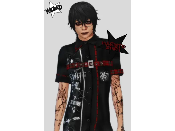 Maxis Match HARUTO SHIRT by 148DAZED - The Sims 4 Custom Content