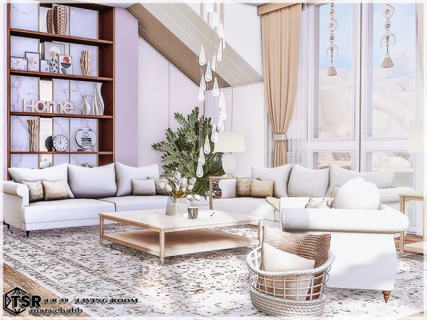 Mix LR39 Living Room by marychabb - The Sims 4 Custom Content