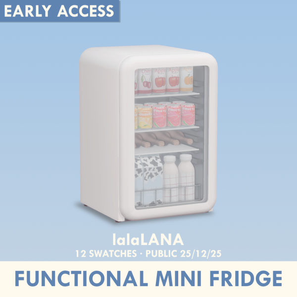 Maxis Match 2512 Functional Mini Fridge by simsfinds - The Sims 4 Custom Content