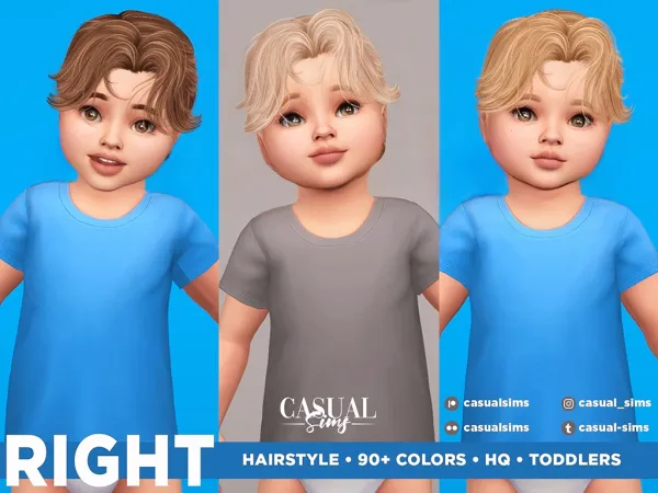 Alpha Right Hairstyle Toddlers by casualsims - The Sims 4 Custom Content
