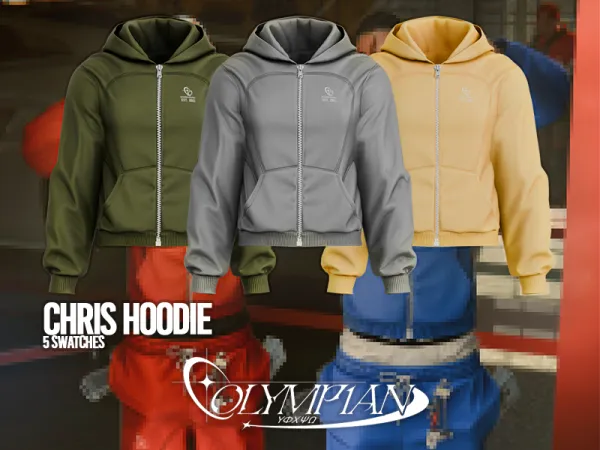 Alpha OLYMPIAN Chris Hoodie (Standard Version) - The Sims 4 Custom Content