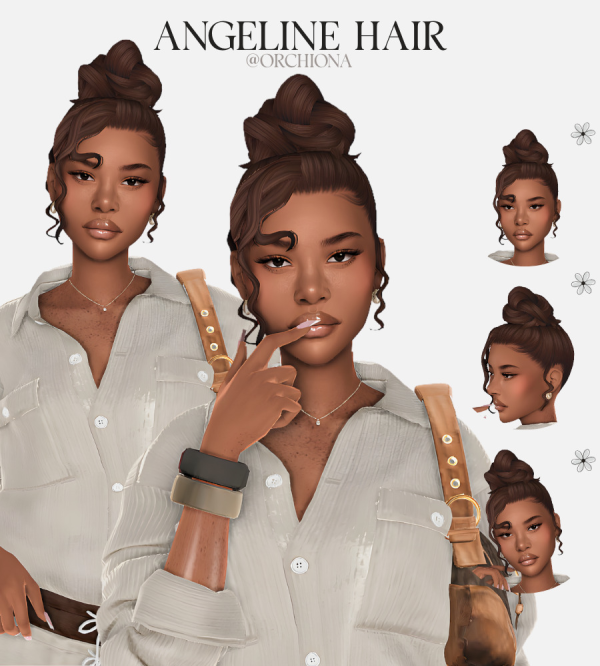 Maxis Match ANGELINE HAIR by simsfinds - The Sims 4 Custom Content