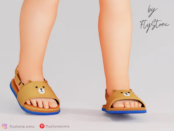 Maxis Match Toddler Bear Shaped Sandals by thesimsresource - The Sims 4 Custom Content