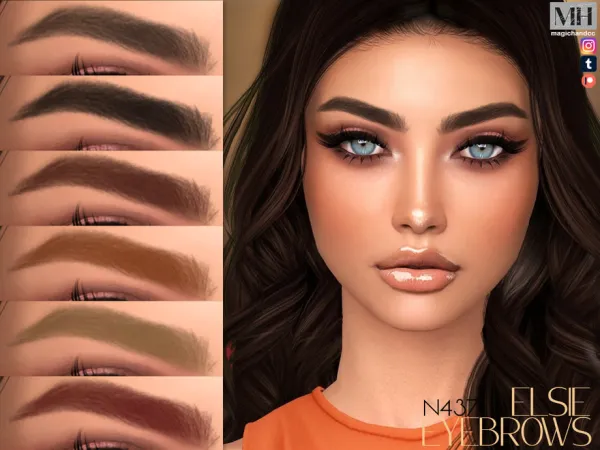 Alpha Elsie Eyebrows N437 - The Sims 4 Custom Content