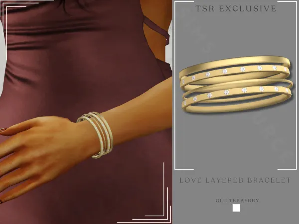 Maxis Match Love Bracelet Layered - The Sims 4 Custom Content