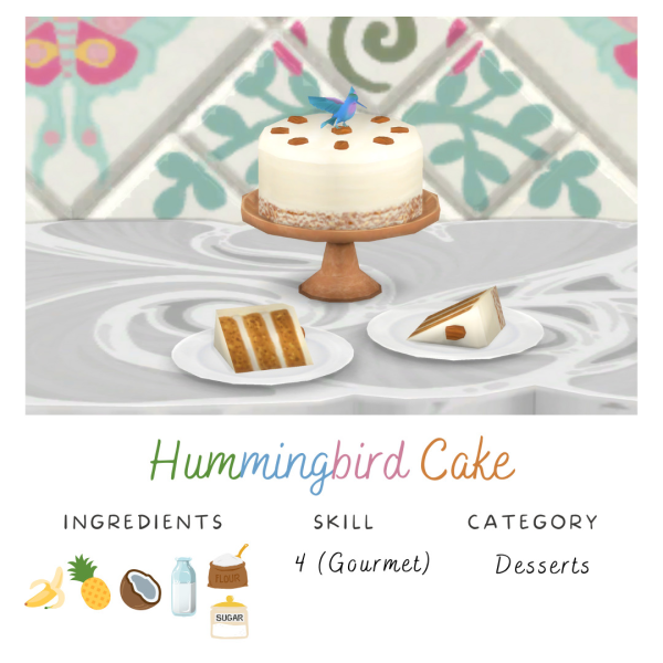 Maxis Match Hummingbird Cake by simsfinds - The Sims 4 Custom Content