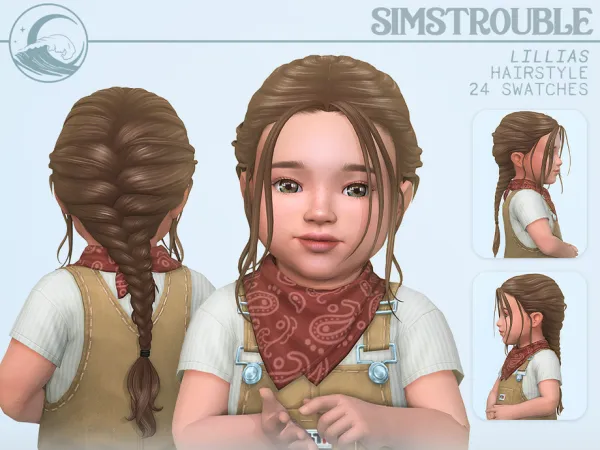 Maxis Match Lillias Hair Set 4 Bangs Variations by thesimsresource - The Sims 4 Custom Content