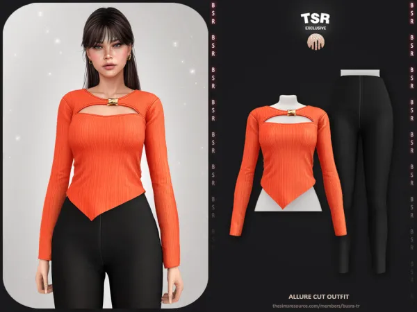 Alpha SET Allure Cut Outfit BD1653 by busratr - The Sims 4 Custom Content