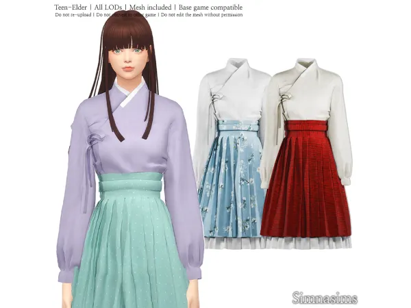Alpha Goeun Hanbok by simnasimsworld - The Sims 4 custom content