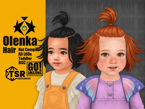 Maxis Match Olenka Hair by goamazons - The Sims 4 Custom Content