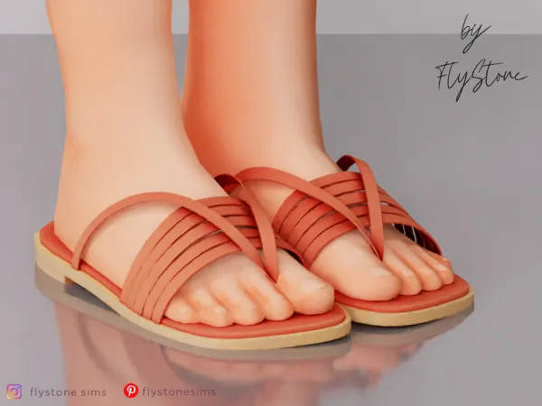 Maxis Match Child Leather Strappy Sandals by thesimsresource - The Sims 4 Custom Content