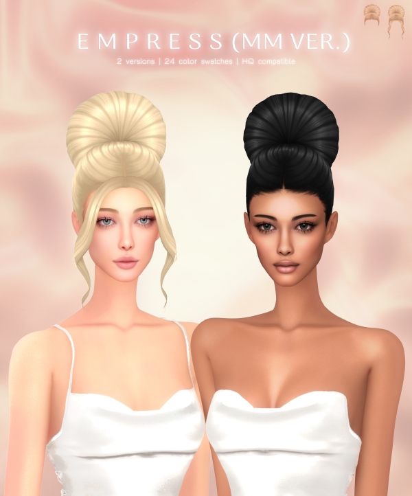 Maxis Match Empress Hairstyle (MM Ver.) by greenteahoney - The Sims 4 custom content