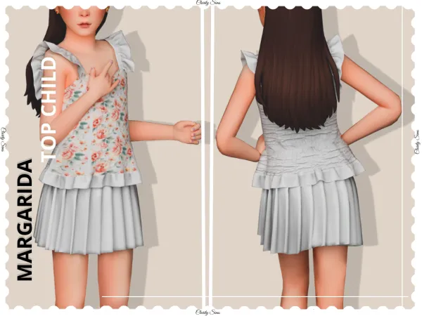 Alpha Margarida Top Child - The Sims 4 Custom Content