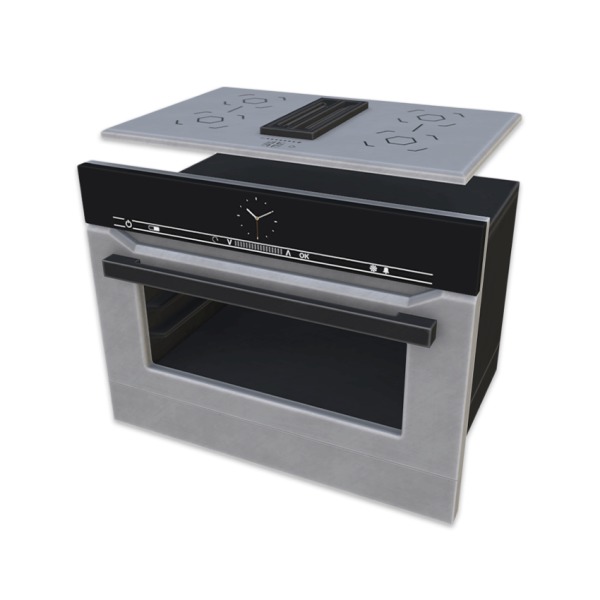 Maxis Match Comiko Modern Kitchen Oven With Induction Hob by comiko - The Sims 4 Custom Content