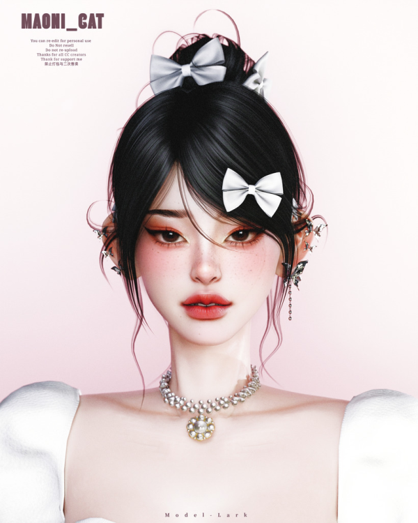 Alpha HAIR No58 ver1 by simsfinds - The Sims 4 Custom Content