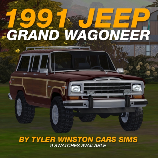 Alpha Tyler Winston Cars 1991 Jeep Grand Wagoneer by tylerwcars - The Sims 4 Custom Content