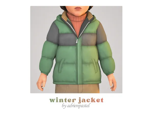 Maxis Match EP05 Winter Jacket Linen Pants by adrienpastel - The Sims 4 Custom Content