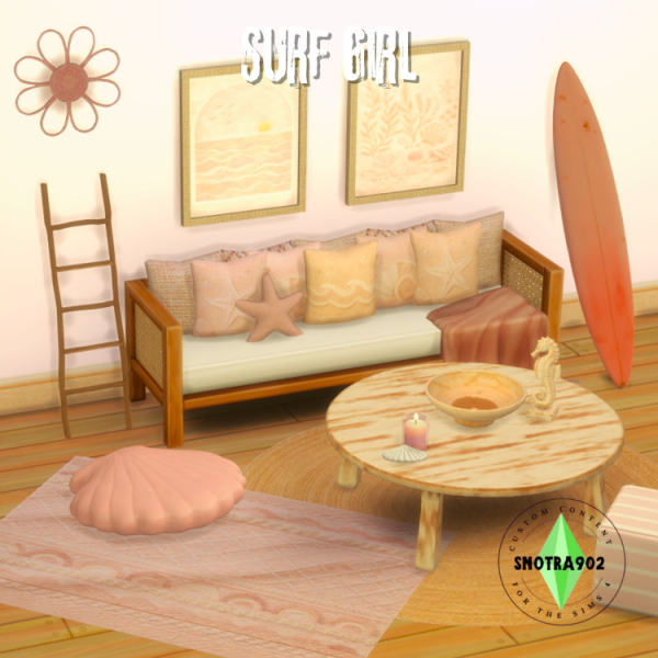 Maxis Match Surf Girl by simsfinds - The Sims 4 Custom Content