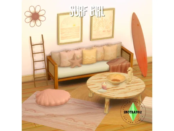 Maxis Match Surf Girl by Snotra902 - The Sims 4 Custom Content