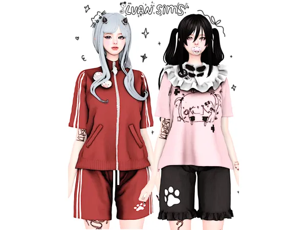 [LVAN]Cat Paw Casual Set A29u3001A30