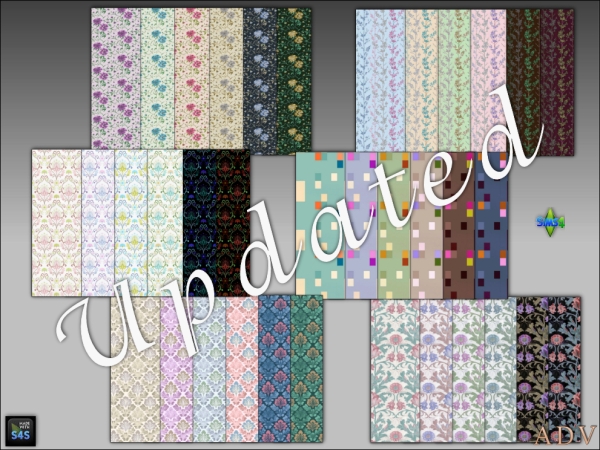 Maxis Match Wallpapers updated by artedellavita_mabra - The Sims 4 Custom Content