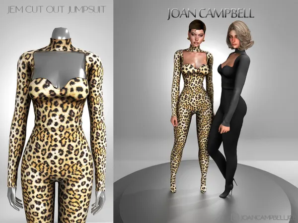 Alpha JEM CUTOUT JUMPSUIT by Joan_Campbell_Beauty_ - The Sims 4 Custom Content